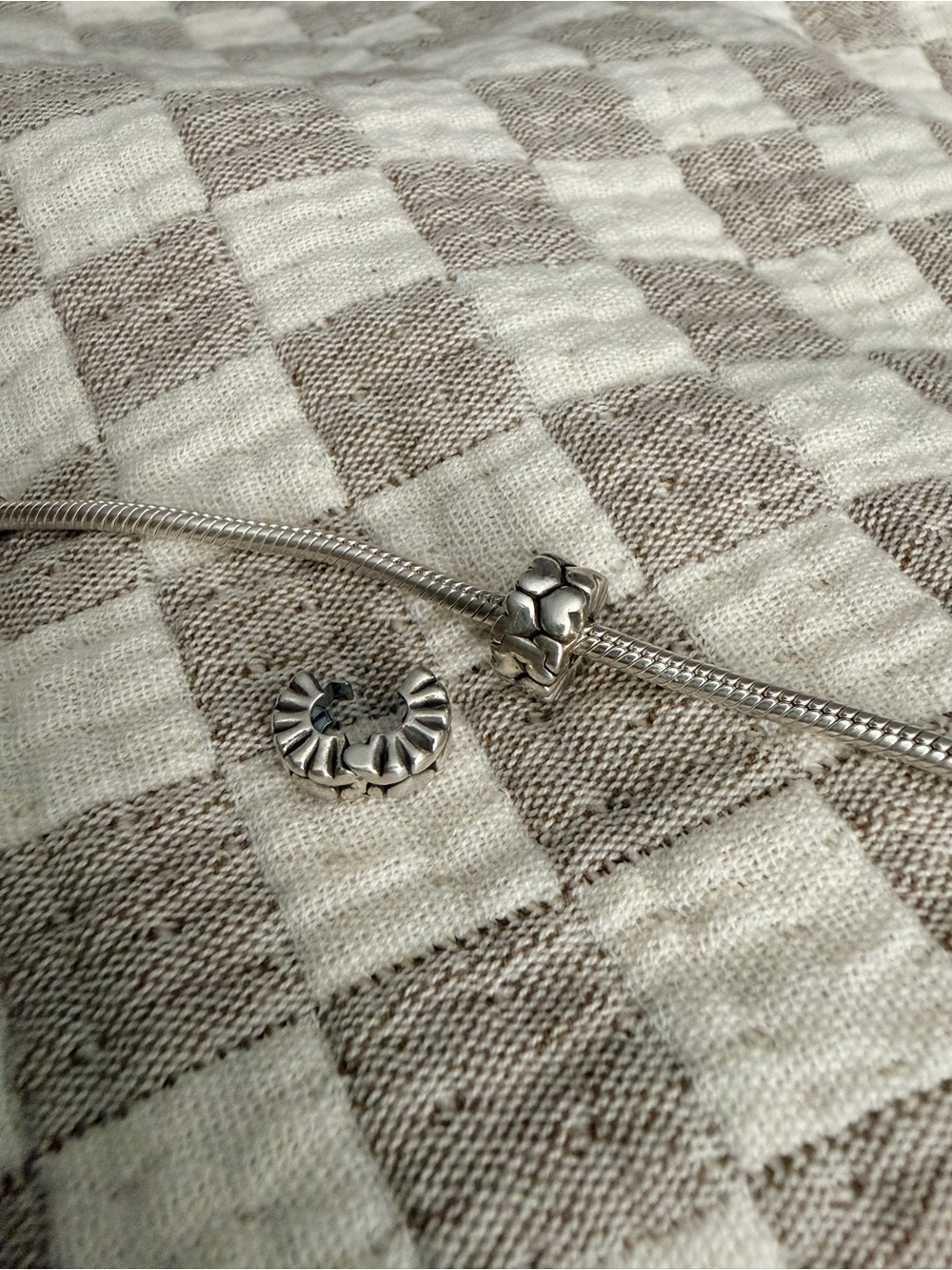 Pandora “Set of 2” Sterling Silver Heart Spacer Charms